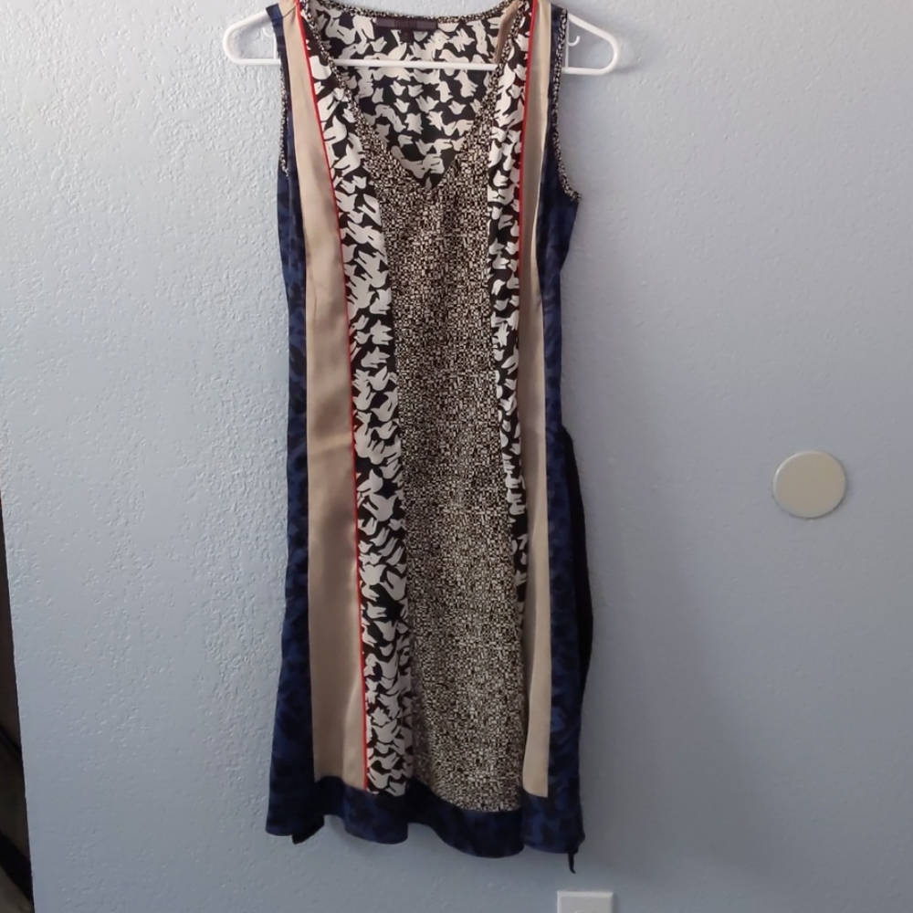 Forenza "Birds of a Feather" mixed print dress